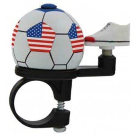 M-WAVE Stars N Stripes Soccer Bicycle Bell 420207
